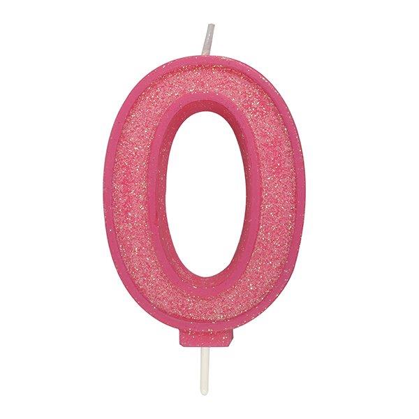 Number Candle Pink