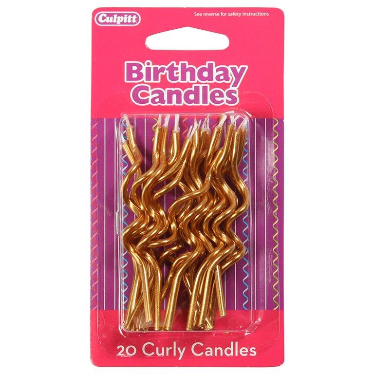Curly Gold Candles
